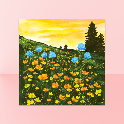 Buttercup Field Art Print
