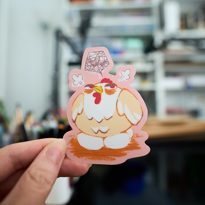 Annoyed Chicken Sticker