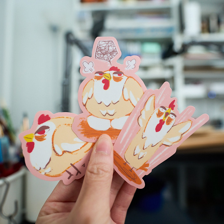 Angry Chicken Stickers