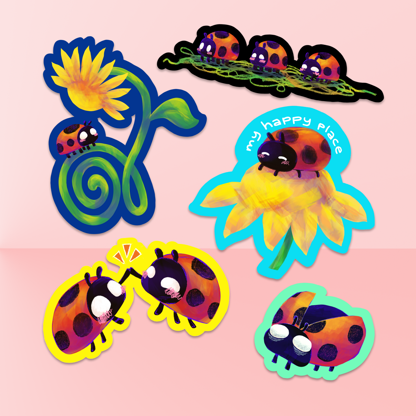 Sweet Ladybug Stickers