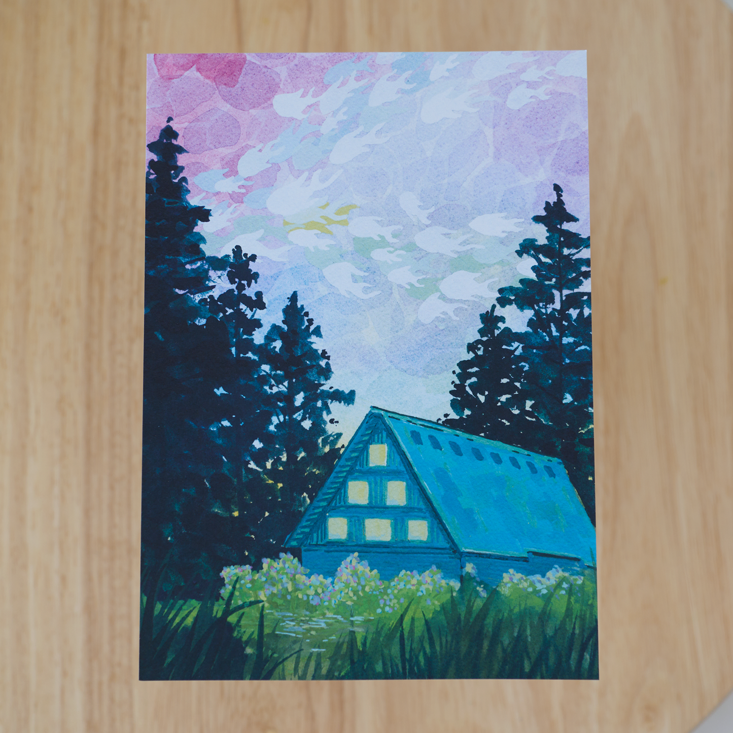 What if there were fishies in the sky.... Art Print
