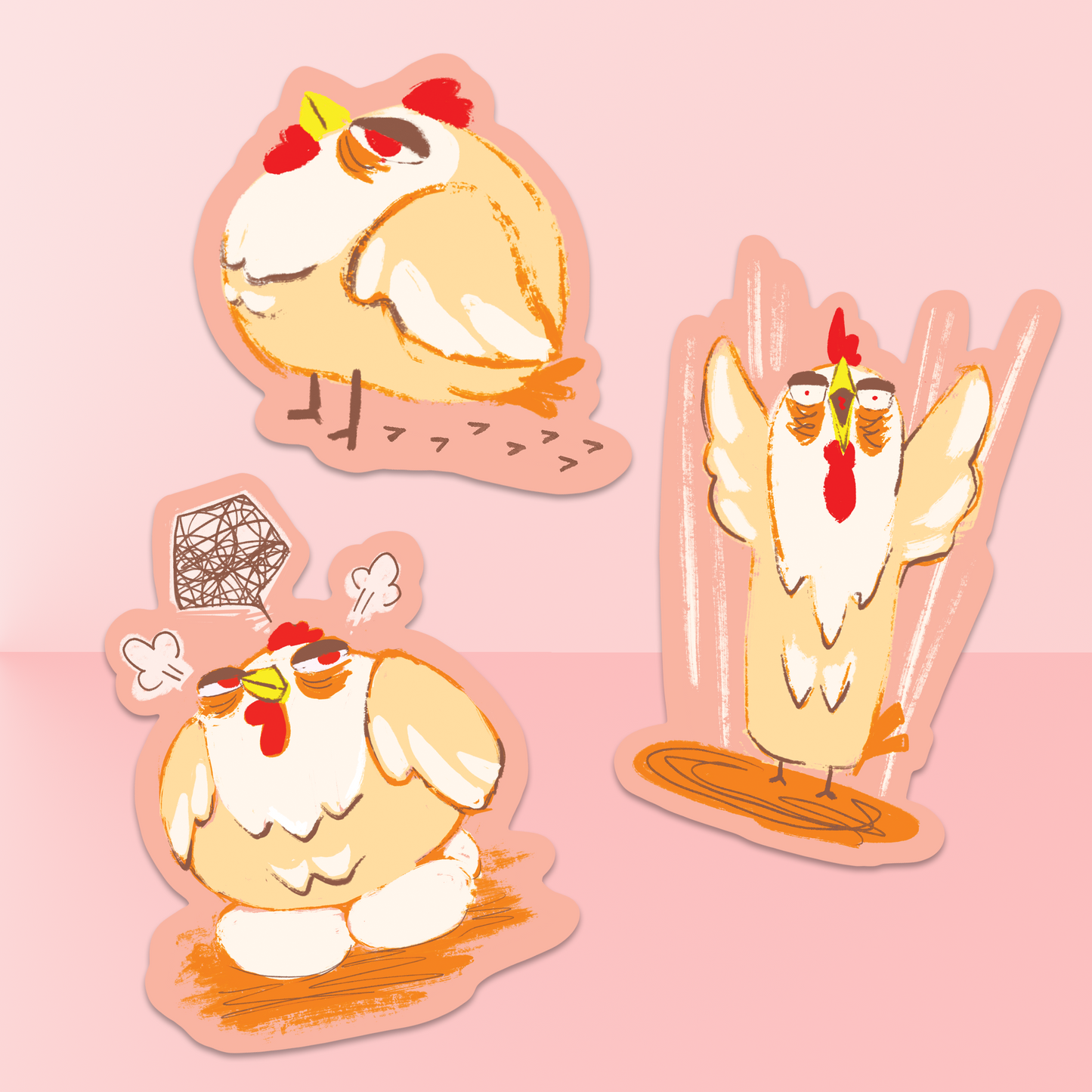 Angry Chicken Stickers