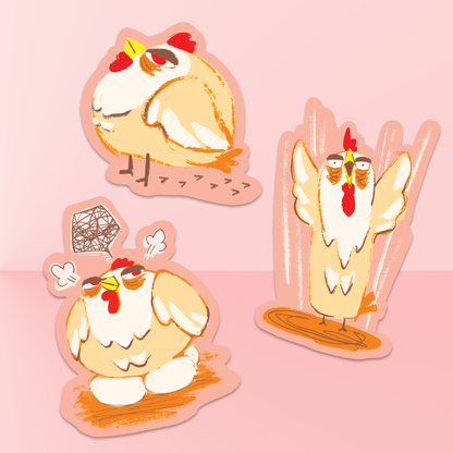 Angry Chicken Stickers