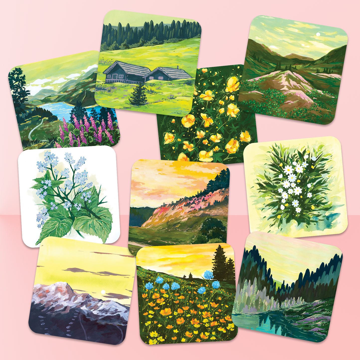 Summer Alps Stickers